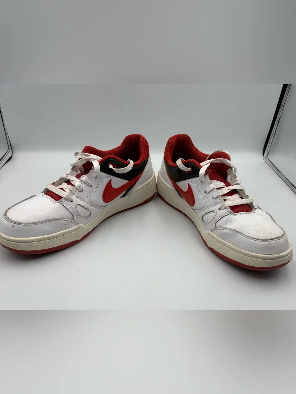 Nike Full Force Low White Red & Black  FB1362-102 Men's Size 8